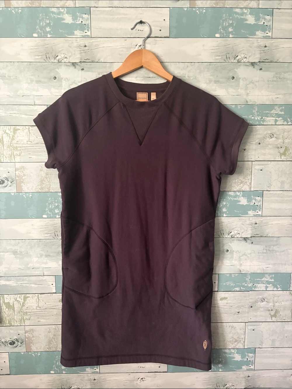 Indyeva/Indygena Women’s Short Sleeve Crewneck Tunic - Dark Plum